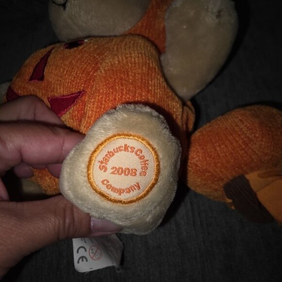 Starbucks 2008 77th Edition Bearista Bear PUMPKIN Halloween Plush - Picture 3 of 4